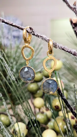 Sterling Gold Plated Labradorite Convertible Dangles