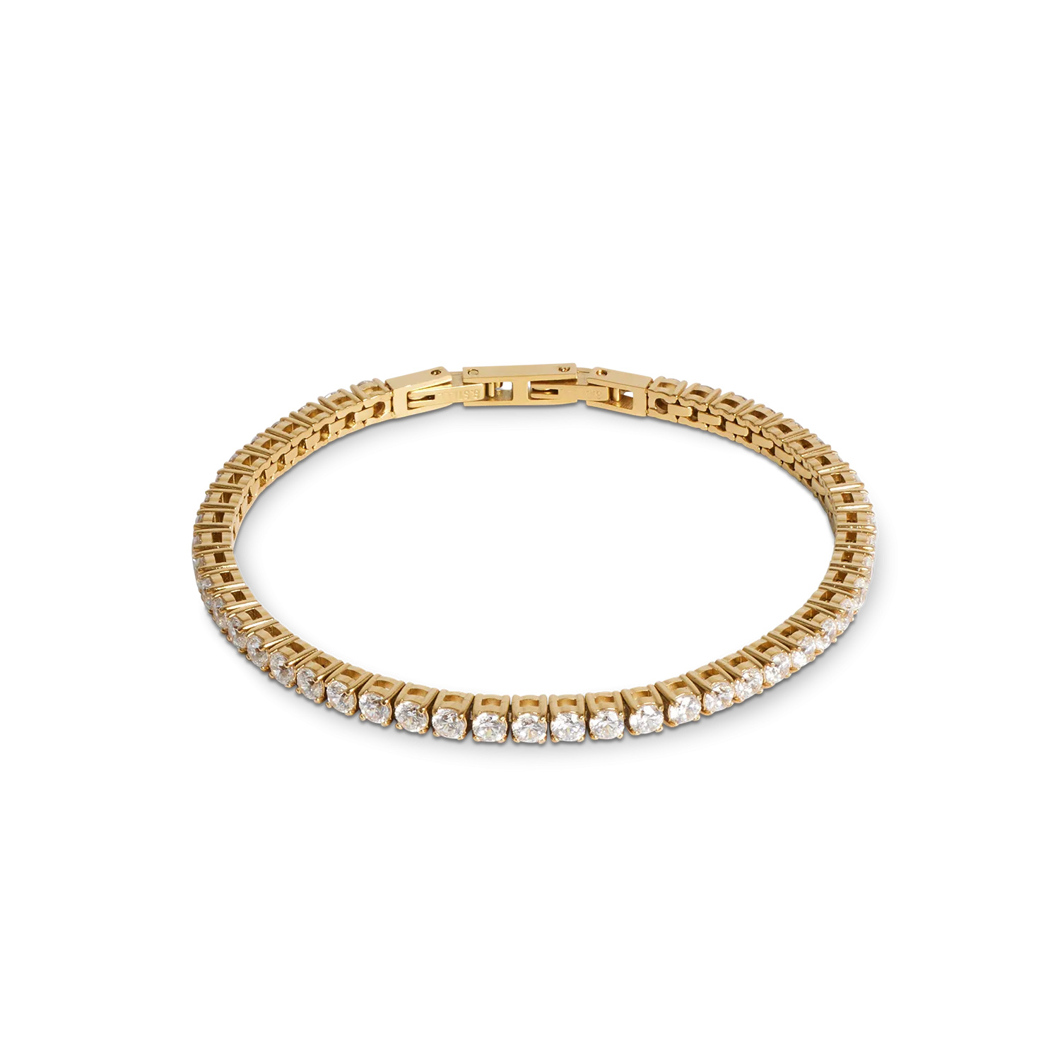 Tennis bracelet gold-crystal