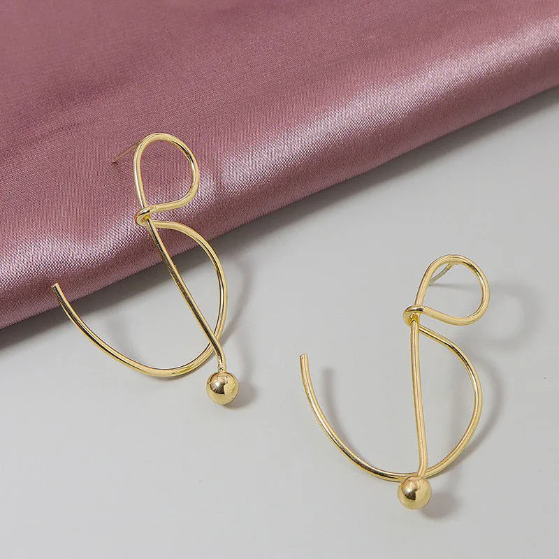 Trendy Metal Wire Earrings with Elegant Design - Stylish Amazon Jewelry for Women