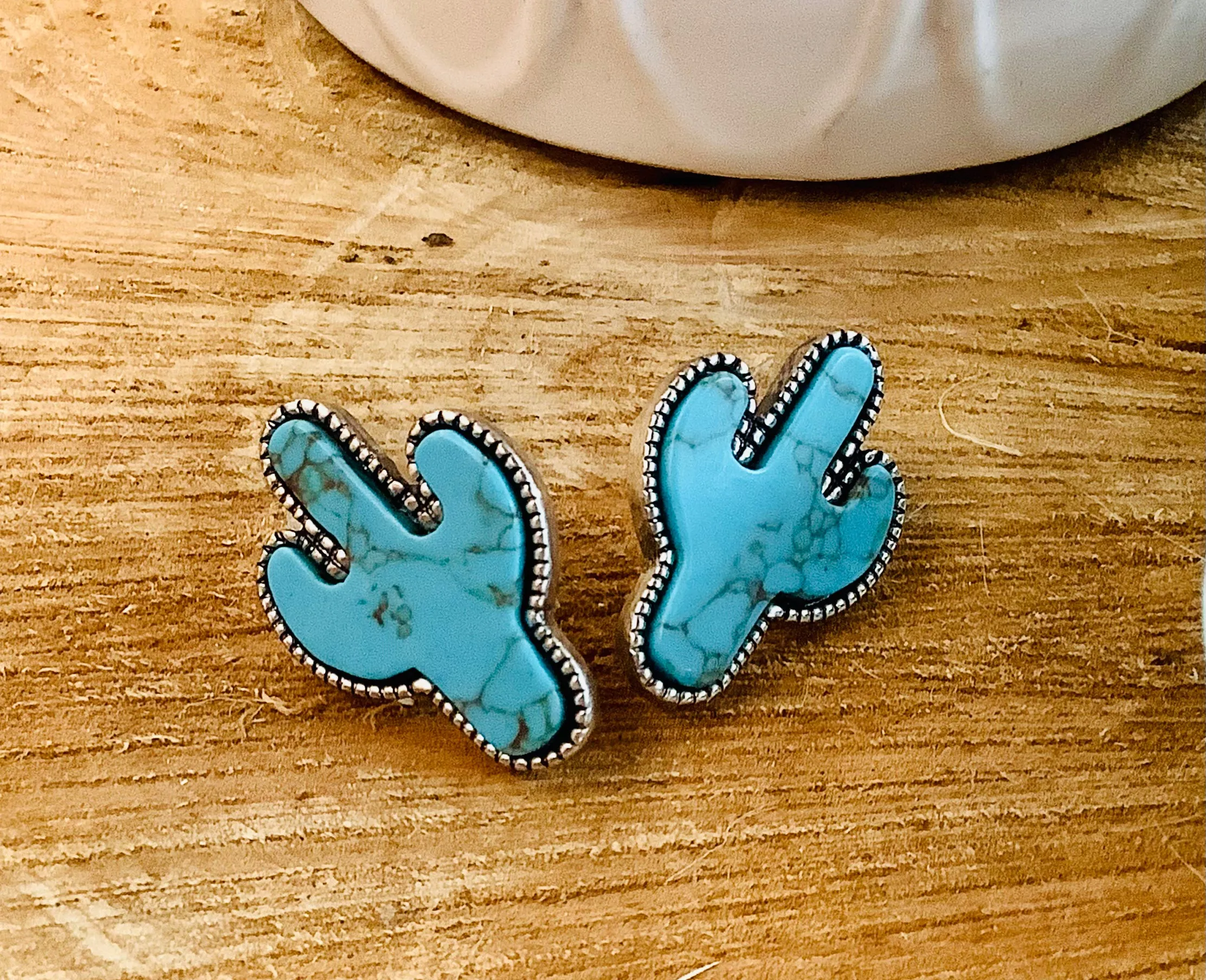 Turquoise Cactus Earrings