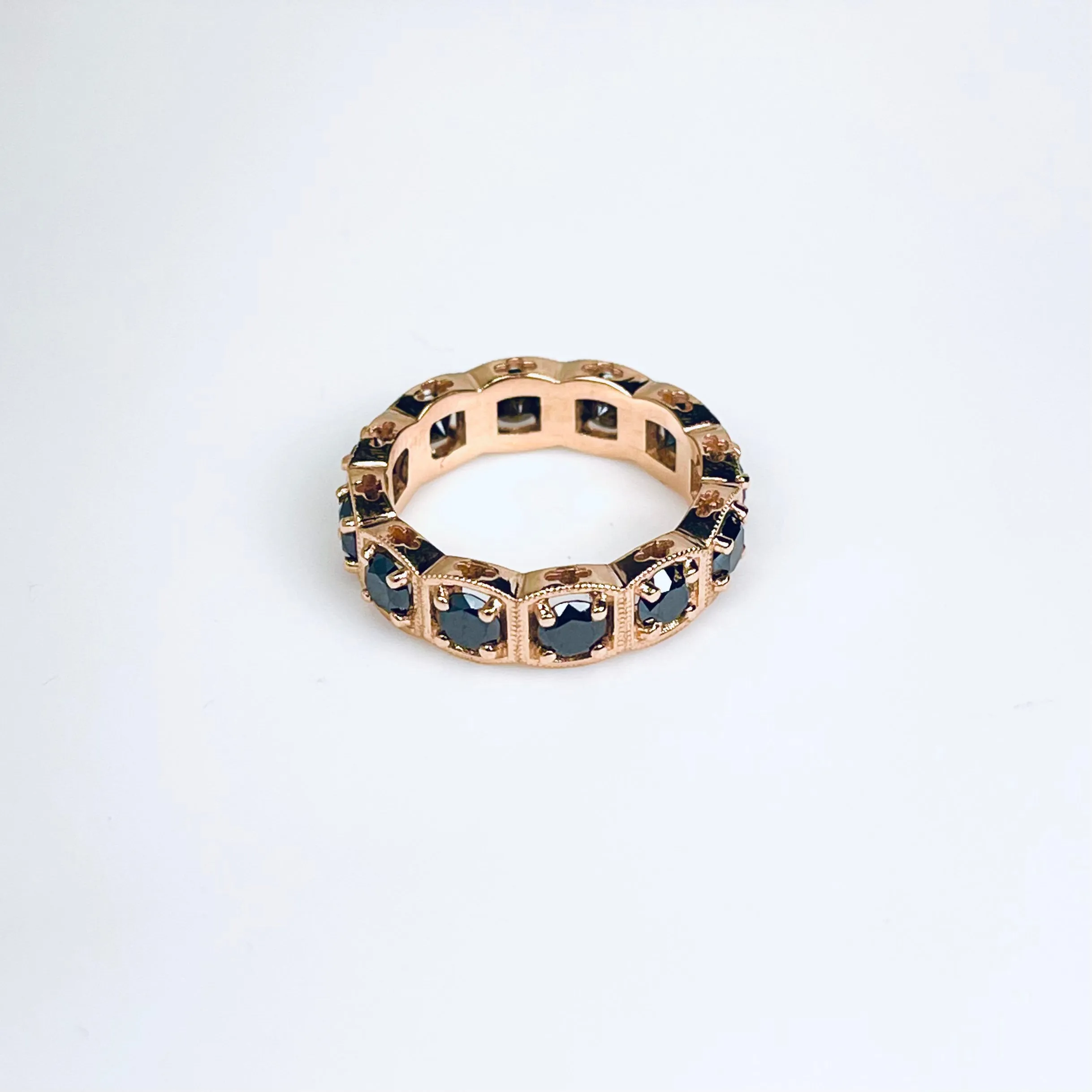 WD386 The Cushion Bezel Eternity Band