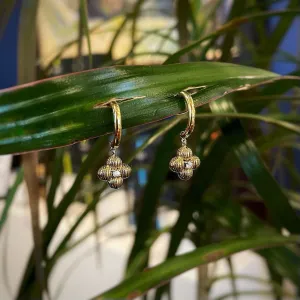 White Sapphire Cluster Dangles