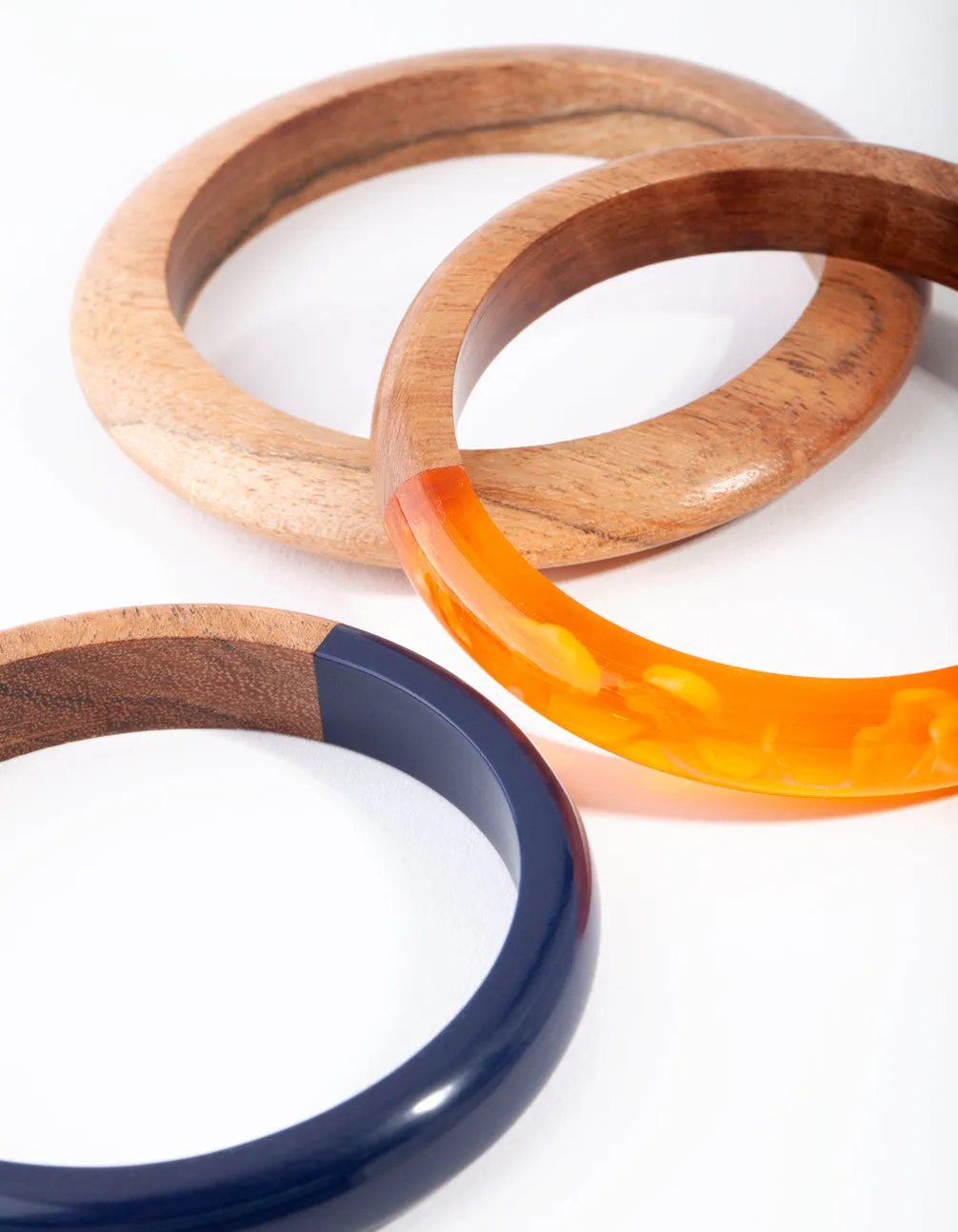 Wooden Spliced Bangle Pack